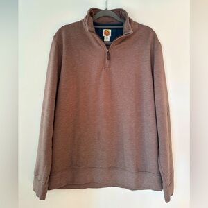 C&C California Men's Zip-Up Sweater in Soft Brown